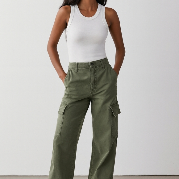 Jessica Simpson Olive Green Boot Cut Pants - Picture 1 of 1